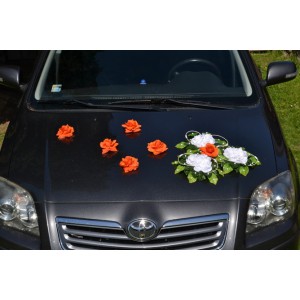 Kvety na ozdobenie automobilu - oranžová
