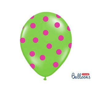 Zelený balónik s bodkami