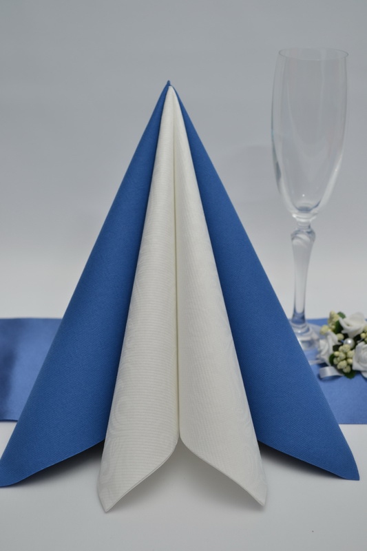 Dekorácie na stôl - Obrúsok Duni - modrá