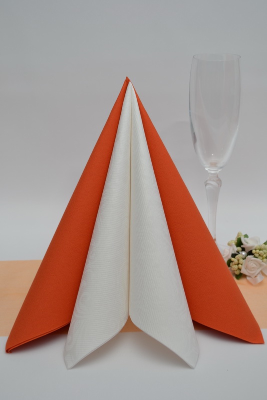 Dekorácie na stôl - Obrúsok Duni - oranžová