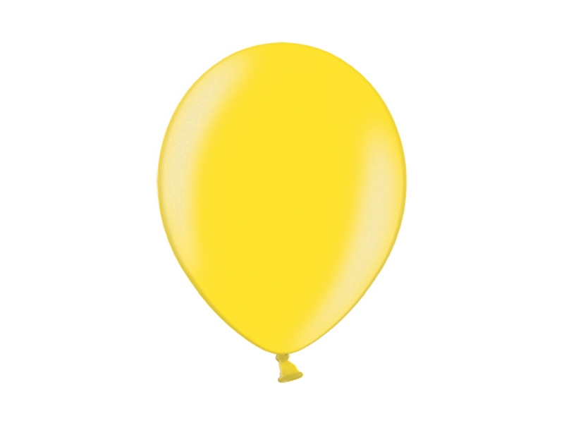 Svadobné ozdoby - Metalický balónik - žltý