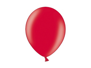 Svadobné ozdoby - Metalický balónik - červený