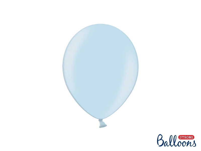 Svadobné ozdoby - Metalický balónik - svetlo modrý