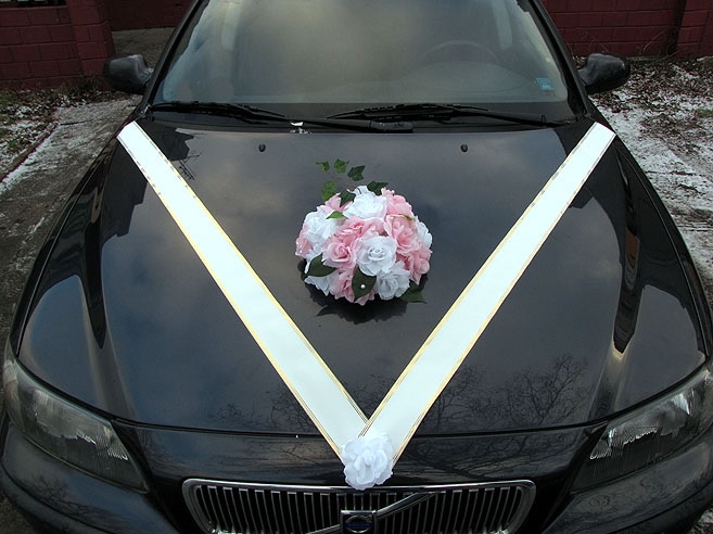 Svadobné dekorácie na auto - Dekoračná sada kytice