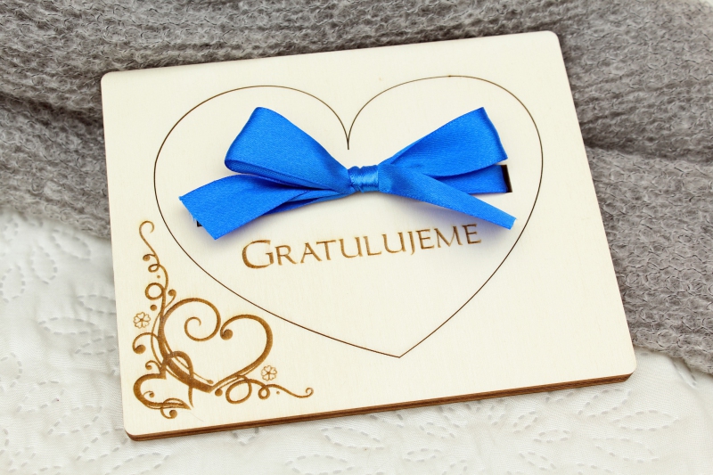 Dary pre novomanželov - Krabička na peniaze "gratulujeme"