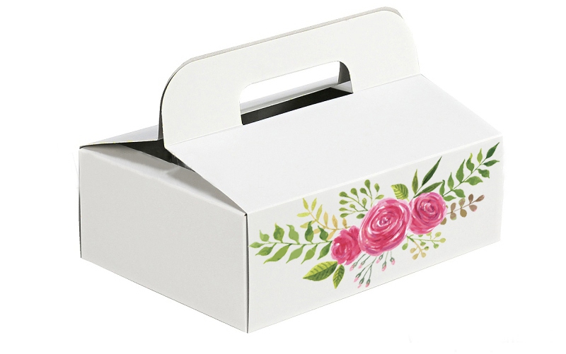 Krabičky na cukrovinky a torty - Krabička na výslužky rozkvitnutej ruže