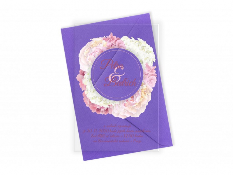 Svatební oznámení - Svadobné oznámenia kruh ruží plexi