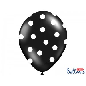 Čierno-biely balónik s bodkami