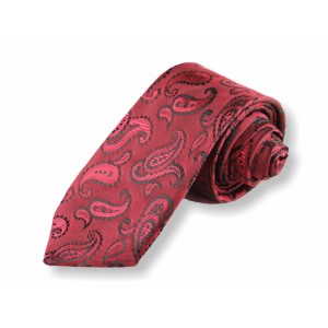 Tkaná kravata červená kašmírová