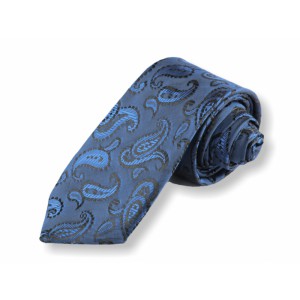 Tkaná kravata modrá kašmírová