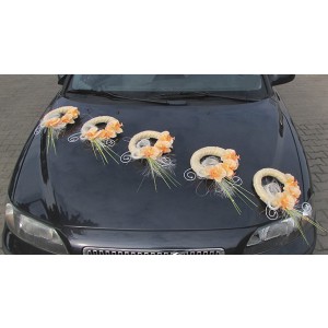 Výzdoba na auto venčeky s kvetmi