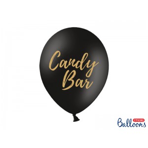 Čierny balónik s nápisom Candy bar