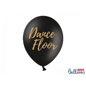 Čierny balónik s nápisom Dance floor