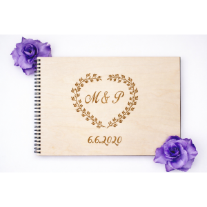 Svadobné fotoalbum olivové srdca