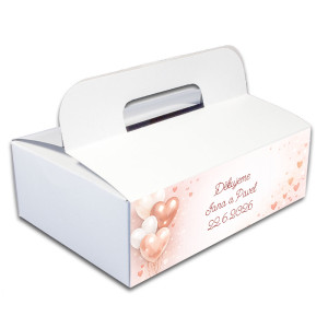 Krabička na výslužky srdiečkové balóniky